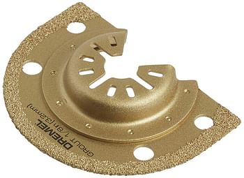 Dremel mm500 1/8-Inch Oscillating Multitool Blade For Grout Removal, Fast Cutting Carbide Accessory - Universal Quick- Fit Interface Fits Bosch, Makita, Milwaukee, And Rockwell , Gold/1\8 Inch/Gold