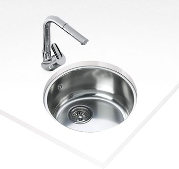 TEKA BE 390 Undermount Stainless Steel One bowl Sink 390x390x180mm/390x390x180mm/Silver