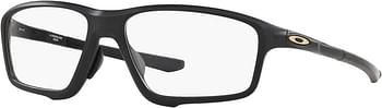 Oakley Men's Ox8080 Crosslink Zero Asian Fit Square Prescription Eyewear Frames Color: Satin Black/Demo Lens