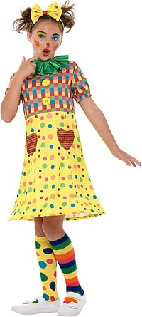 Smiffy'S Girls Clown Costume, Multi-Colour, Small, Age 4-6 Years/S/Multicolor