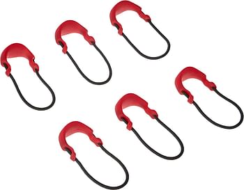 Maxpedition Positive Grip Zipper Pulls (Pack of 6) (Small) (EMS Red)
