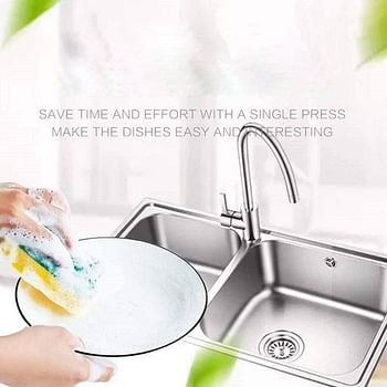 Starthi Soap Dispenser Set Sink Organizer Pump Soap Dispenser Foaming Chrome Plastic Elegant Hand Pump Dispenser With Sponge Caddy Organizer Holder For Kitchen Sink Tidy