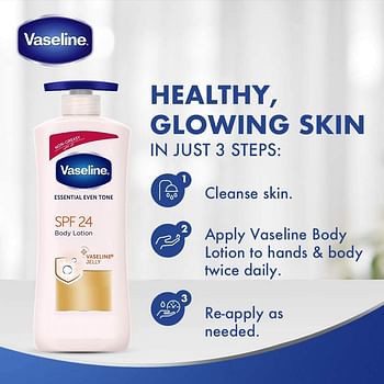 Vaseline Body Lotion Essential Even Tone UV Lightening with Vitamin B3 for Fair Even Toned Skin, 400ml