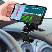 RESCIEN Non-Slip Car Phone Clip Holder Dashboard Cellphone Mount HUD Mobile Phone Holder for Car Compatible for iPhone 13 12 11 Pro Max XS XR SE X 8 7 6 Plus 6S,Samsung Galaxy S20 S10 S9 S8 Plus Note Clip 001/BLACK
