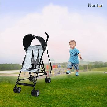 Nurtur Buggy Stroller - 6-36 months White Black