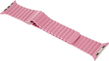 iGuard by Porodo Leather Watch Band for Apple Watch 44mm / 42mm - Pink