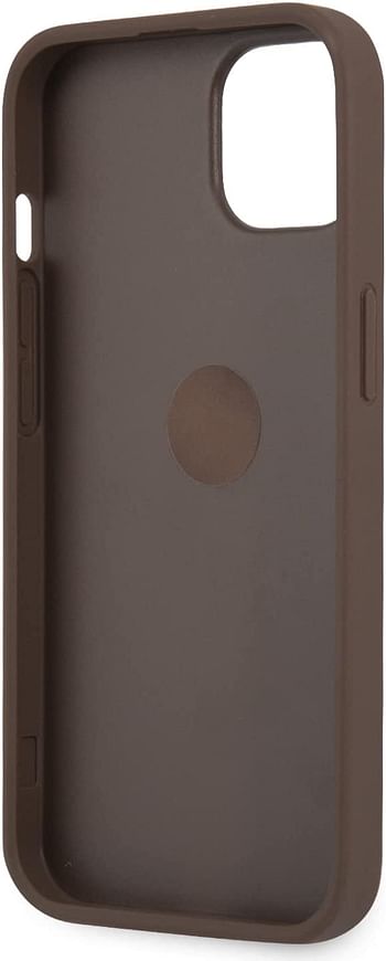 Guess Pu Leather 4G Case With Ring Stand For Iphone 13 Mini (5.4 Inches) - Brown
