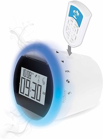 Lexibook By Sensorwake The Olfactory Alarm Clock Relaxing Light Fm Radio Battery Operated Or USb Cable Cs100 - White / Black