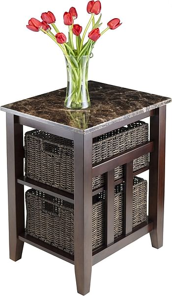 Winsome Zoey Accent Table, Chocolate ‎51 x 42.01 x 63.6 cm