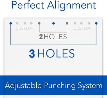 Swingline Hole Punch, Desktop Hole Puncher, 40 Sheet Punch Capacity, 2-7 Holes, Adjustable, LightTouch, Black/Silver (74357)