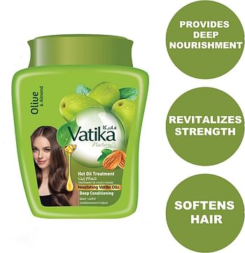 Vatika Naturals Hammam Zaith with Olive & Almond - Hot Oil Treatment for Deep Conditioning - 1 kg