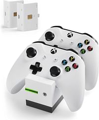 snakebyte TwinCharge X - Compatible with Xbox One / Xbox Series X|S (White)