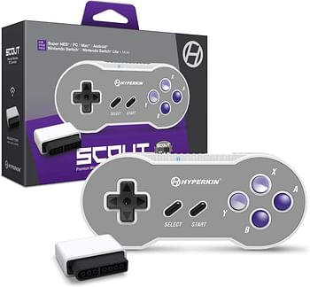 Hyperkin "Scout" Premium BT Controller for Super NES/ PC/ Mac/ Android (Includes Wireless Adapter)