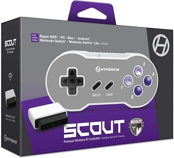 Hyperkin "Scout" Premium BT Controller for Super NES/ PC/ Mac/ Android (Includes Wireless Adapter)