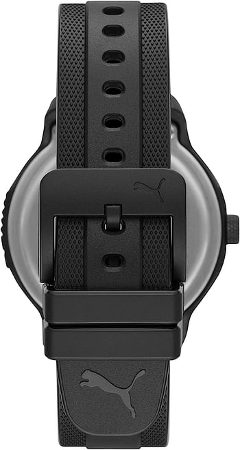 Puma Reset V2 Three-Hand Watch With Jump Cat Logo, Black