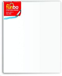 Funbo 380 Gsm Stretched Canvas, 40 cm x 50 cm Size, White