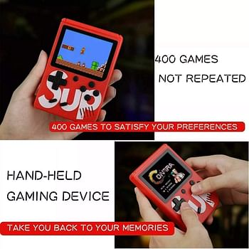 Sup Game Box 400 in 1 Games Retro Portable Mini Handheld Game Console 3.0 Inch Kids Game Player (Blue)