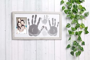 Kate & Milo Rustic Family Handprint Photo Frame, Family Keepsake Frame, DIY Craft for Family Night for Parents and Children, Farmhouse Decor, Distressed Wood