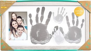 Kate & Milo Rustic Family Handprint Photo Frame, Family Keepsake Frame, DIY Craft for Family Night for Parents and Children, Farmhouse Decor, Distressed Wood