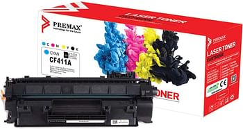 Premax Color & Black Laser Toner - PM-CF410A (Black), PM-CF411A(Cyan), PM-CF412A (Yellow), PM-CF413A (Magenta) (Black)