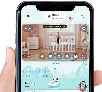 Qubo Baby Cam by Hero Group 1080p Full HD WiFi Smart Baby Monitor with Baby Cry Alert, Alexa Enabled, Two-Way Talk Back Audio and Lullaby Player