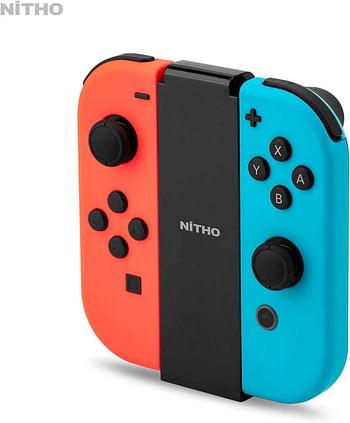 Nitho Switch Joy-Con Charge & Play Cable 4M ، مقبض شحن متوافق مع Nintendo Switch Joy Con Controller مقبض أسود مع كابل USb-C