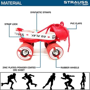 Strauss Baby Tenacity Roller Skates, (Red)