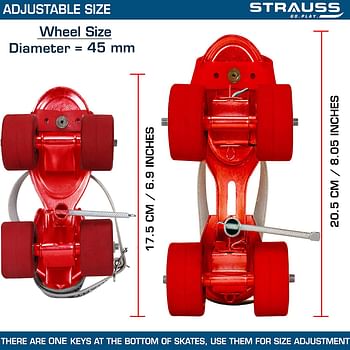 Strauss Baby Tenacity Roller Skates, (Red)
