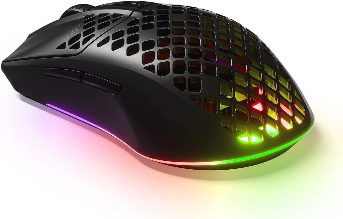 Steelseries Aerox 3 Wireless Onyx (2022) - Super Light Gaming MoUSe - 68G Water Resistant Design - 200 Hour Battery Life Style: Wireless  Color: Onyx Black  Pattern Name:Aerox 3 18000 DPI