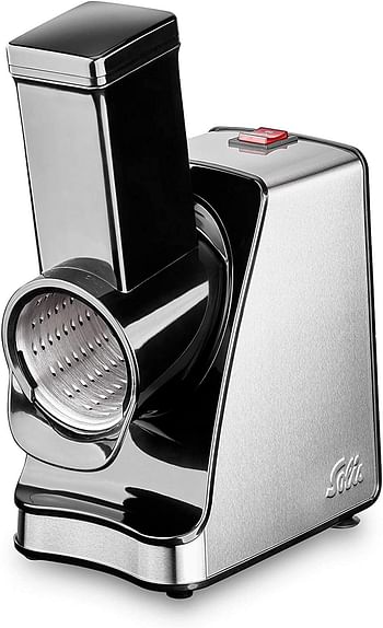 Solis Slice & More 8401 - Multifunctional Vegetable Chopper - Food Processor - Electric Multigater For Slicing And Grating - 5 Cutting Drums - Stainless Steel - 2 Speed Settings