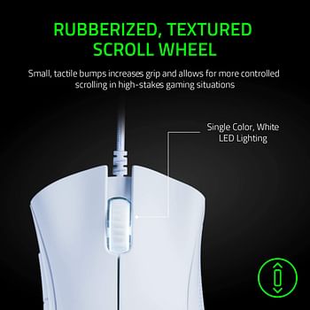Razer DeathAdder Essential (2021) - Wired Gaming Mouse (Optical Sensor, 6400 DPI, 5 Programmable Buttons, Ergonomic Form Factor) White