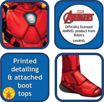 Rubie's Official Marvel Avengers Iron Man Classic Childs Costume, Kids Superhero Fancy Dress