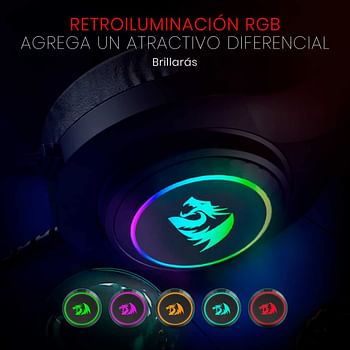 Redragon HYLAS H260 RGB Wired Gaming Headset for PC, PS5/PS4, Xbox One - Black