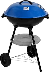 Royalford Wheeled Barbecue Stand With Grill, Rf10360 | Iron Construction | Large Grilling Area | Detachable And Portable Design | Easy Transport With Wheels | Heat Resistant Handle