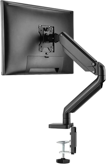 Twisted Minds 17"-32" Single Monitor Desk Mount - Adjustable Die-Cast Aluminum Gas Spring With USB 3.0- VESA/C-Clamp/Grommet/Cable Management