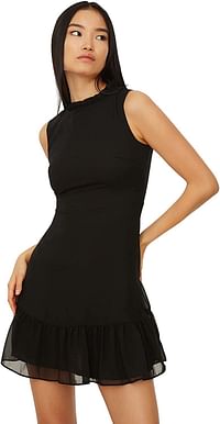 Trendyol Women's Frilly Dress  - Black - 40