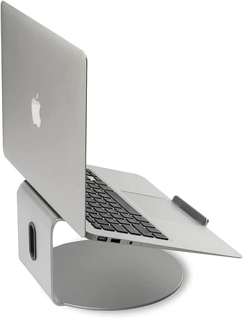 UPERGO AP-2S Aluminum Alloy Laptop Stand/Holder With Adjustable Height And 360° Base Rotation For upto 17" Laptop - Silver