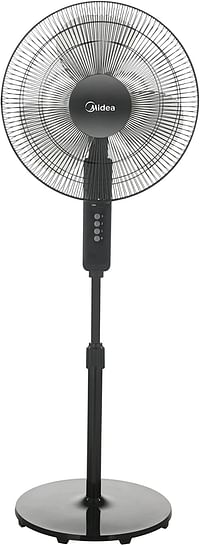 Midea 2in1 Pedestal Stand and Table Fan, Black Color- FS4019K