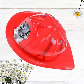 STOBOK Kids Firefighter Hat Costume Set Plastic Fireman Hat Fire Helmet for Kids Fire Safety Hat Role Play Toy for Fireman Party Dress Up Hat Helmet Prop Red 1pc