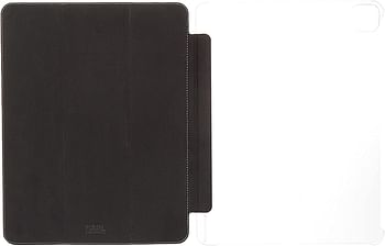 Karl Lagerfeld PU Saffiano Karl & Choupette Head Folio Case for iPad 12.9" - Silver