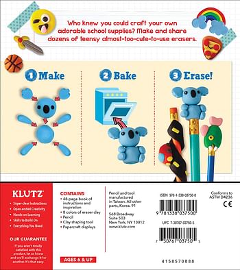 KLUTZ Make Your Own Mini Erasers Toy Paperback