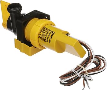 Whale SS5212 Supersub Smart 650 Electric Bilge Pump, Suitable for Use with Fresh or Salt Water, 12V DC, 3.4 Amps, Open Flow Rate of 650 GPH @ 13.6V DC, 16 AWG Wire, ¾-Inch and 1-Inch Hose Connections : 650 Gph