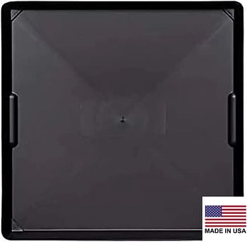 WirthCo 40092 Funnel King Drip Tray - Black Plastic 22 x 22 x 1.5 Inches - Perfect for Catching Spills or Leaks from Mini Fridges, Air Conditioners, Automotive, and Machinery - Made in USA
