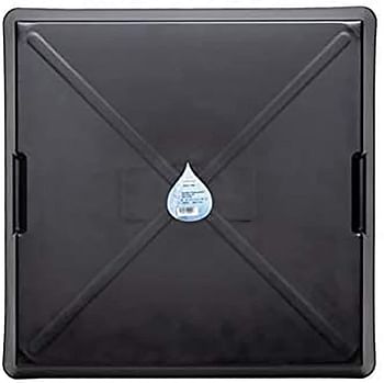 WirthCo 40092 Funnel King Drip Tray - Black Plastic 22 x 22 x 1.5 Inches - Perfect for Catching Spills or Leaks from Mini Fridges, Air Conditioners, Automotive, and Machinery - Made in USA