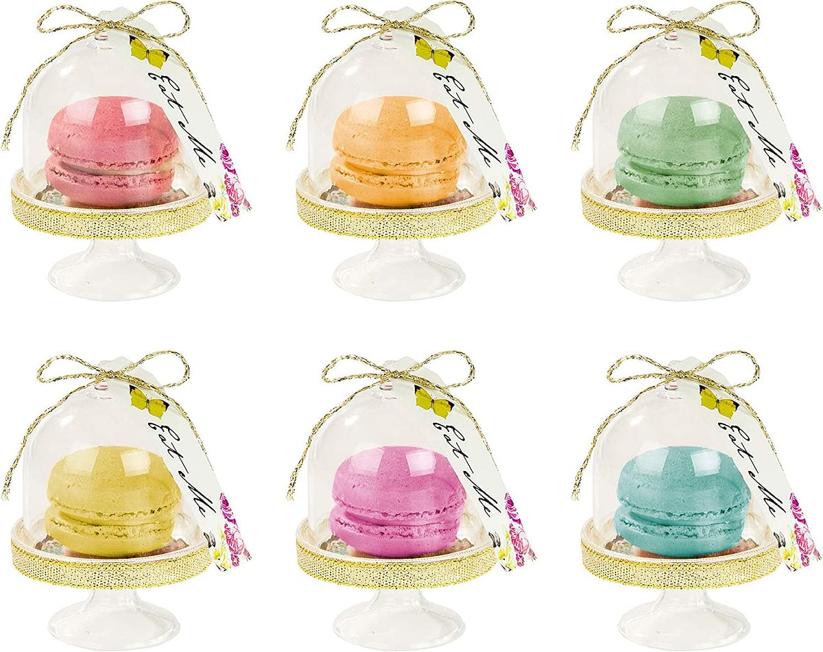 Talking Tables Truly Alice Mad Hatter Cake Domes for a Tea Party or Wedding, Multicolor (6 Pack)