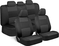 اغطية مقاعد السيارة بوليبرو، تستخدم لحماية المقاعد الامامية والخلفية منفصلة، سهلة التركيب، مجموعة عالمية مناسبة للسيارات الاوتوماتيكية ذات الدفع الرباعي، لون رمادي من بي دي كيه