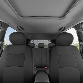 اغطية مقاعد السيارة بوليبرو، تستخدم لحماية المقاعد الامامية والخلفية منفصلة، سهلة التركيب، مجموعة عالمية مناسبة للسيارات الاوتوماتيكية ذات الدفع الرباعي، لون رمادي من بي دي كيه