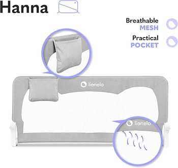 Lionelo Hanna Grey Bed Rail For 0M To 24M For Safe And Stress Free Easy Folding