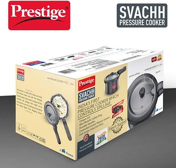 PRESTIGE Svachh3.5 Pressure Cooker, 3.5 Liter, Hard Anodized