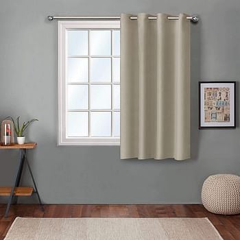 Queenzliving Blackout Curtain, Window 5 feet- Pack of 1, Beige